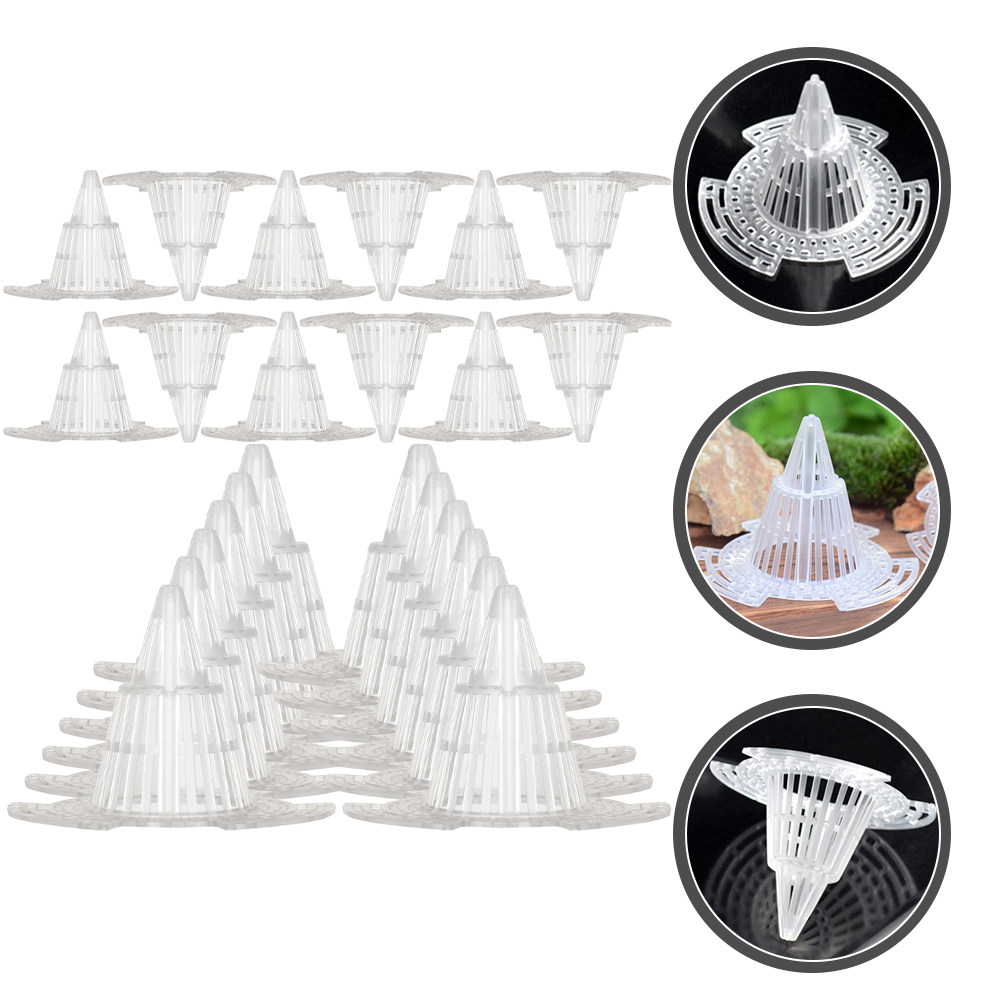 Bonsai Garden And Cafe - 24Pcs High-Durability PP Cone Planter Mesh