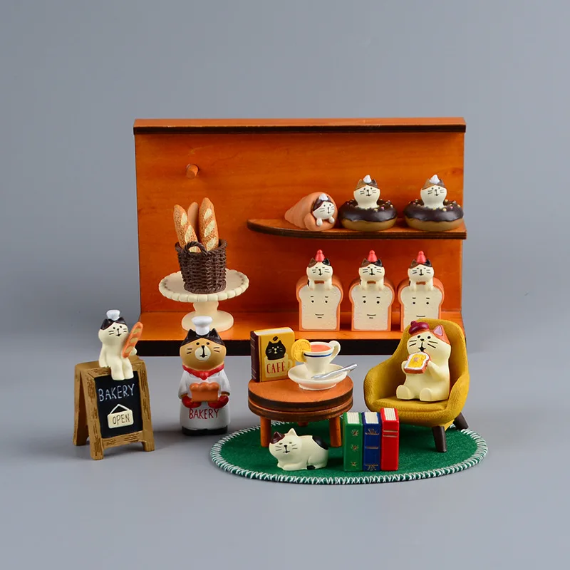 Japan Bonsai Garden - Zakka Style Cartoon Cat Bread Toast