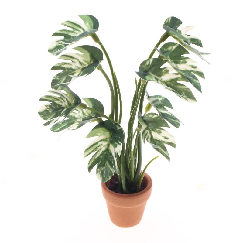 Bonsai Garden Pot - New.1PC 1/12 Dollhouse Simulation Monstera Green