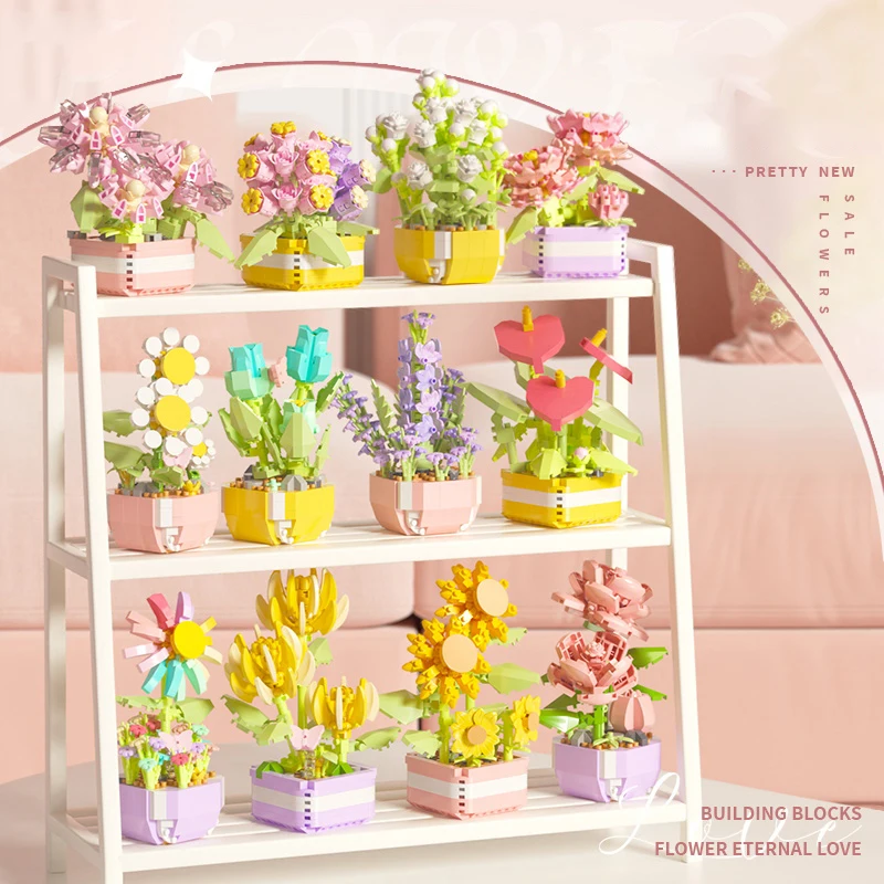 Flower Succulents Building Blo - Bonsai Garden Pot 评论和价格