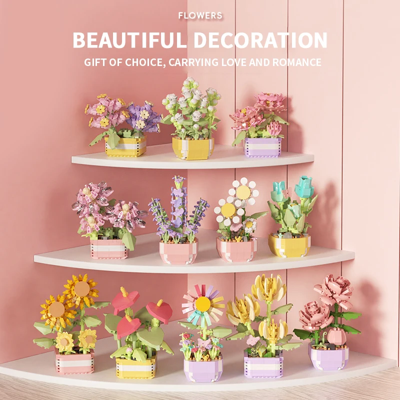Flower Succulents Building Blo - Bonsai Garden Pot 评论和价格