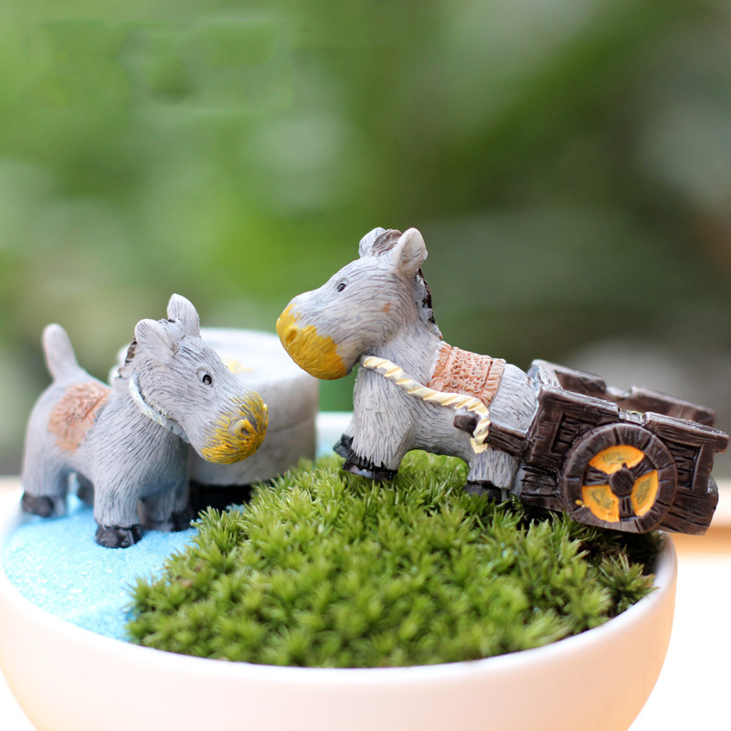 Animal Figurines Mini Donkey P - Japan Bonsai Garden 评论和价格
