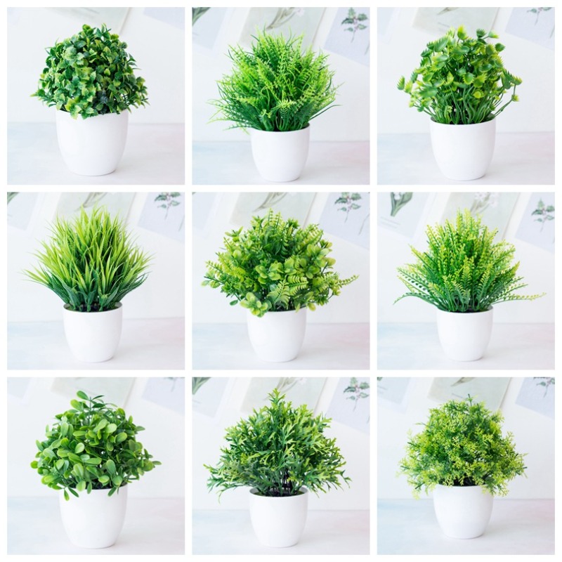 1pc Green Artificial Plants Pl - Bonsai Garden Desk 评论和价格