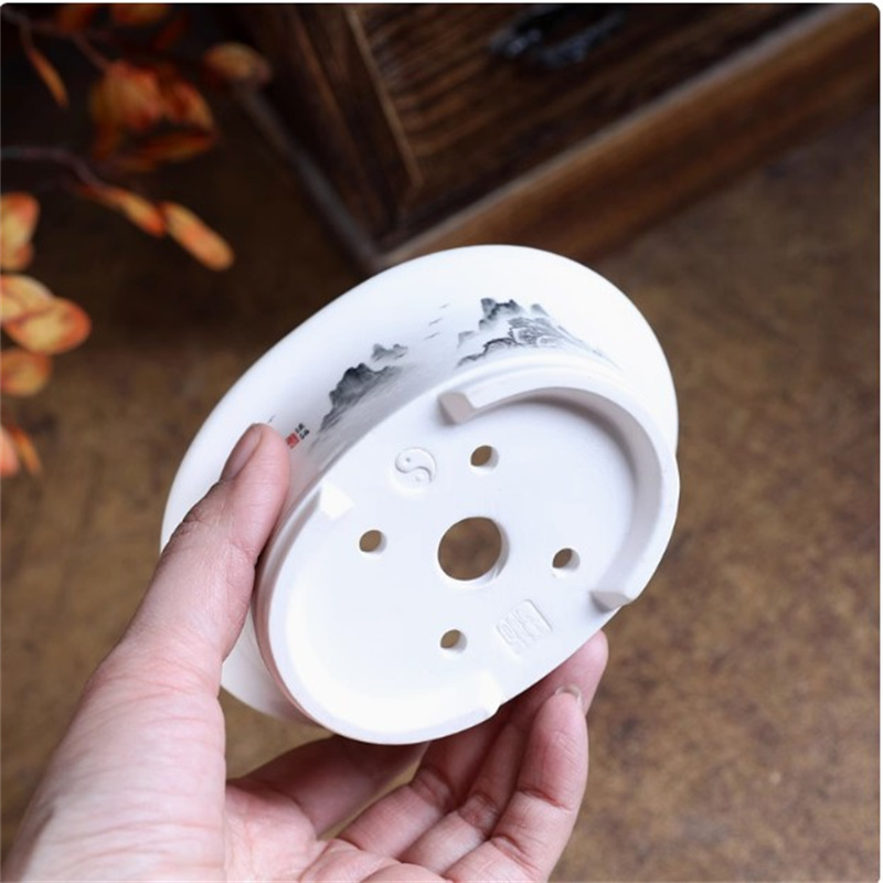 Porcelain White Oval Bonsai Po - Bonsai Garden Desk 评论和价格
