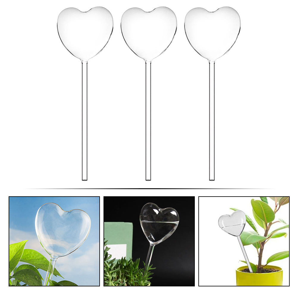 3Pcs Heart Shaped Glass Self W - Bonsai Garden Pot 评论和价格