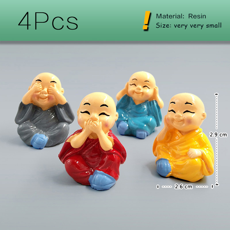 4pcs Chinese Kongfu Monk Minia - Japan Bonsai Garden 评论和价格