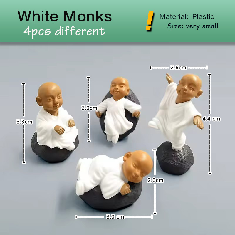 4pcs Chinese Kongfu Monk Minia - Japan Bonsai Garden 评论和价格