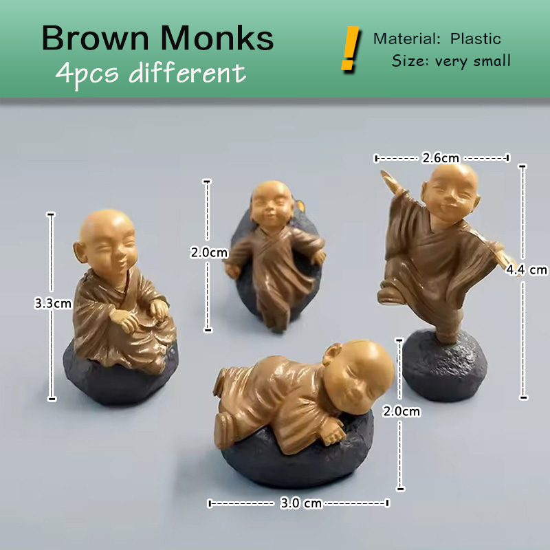 4pcs Chinese Kongfu Monk Minia - Japan Bonsai Garden 评论和价格