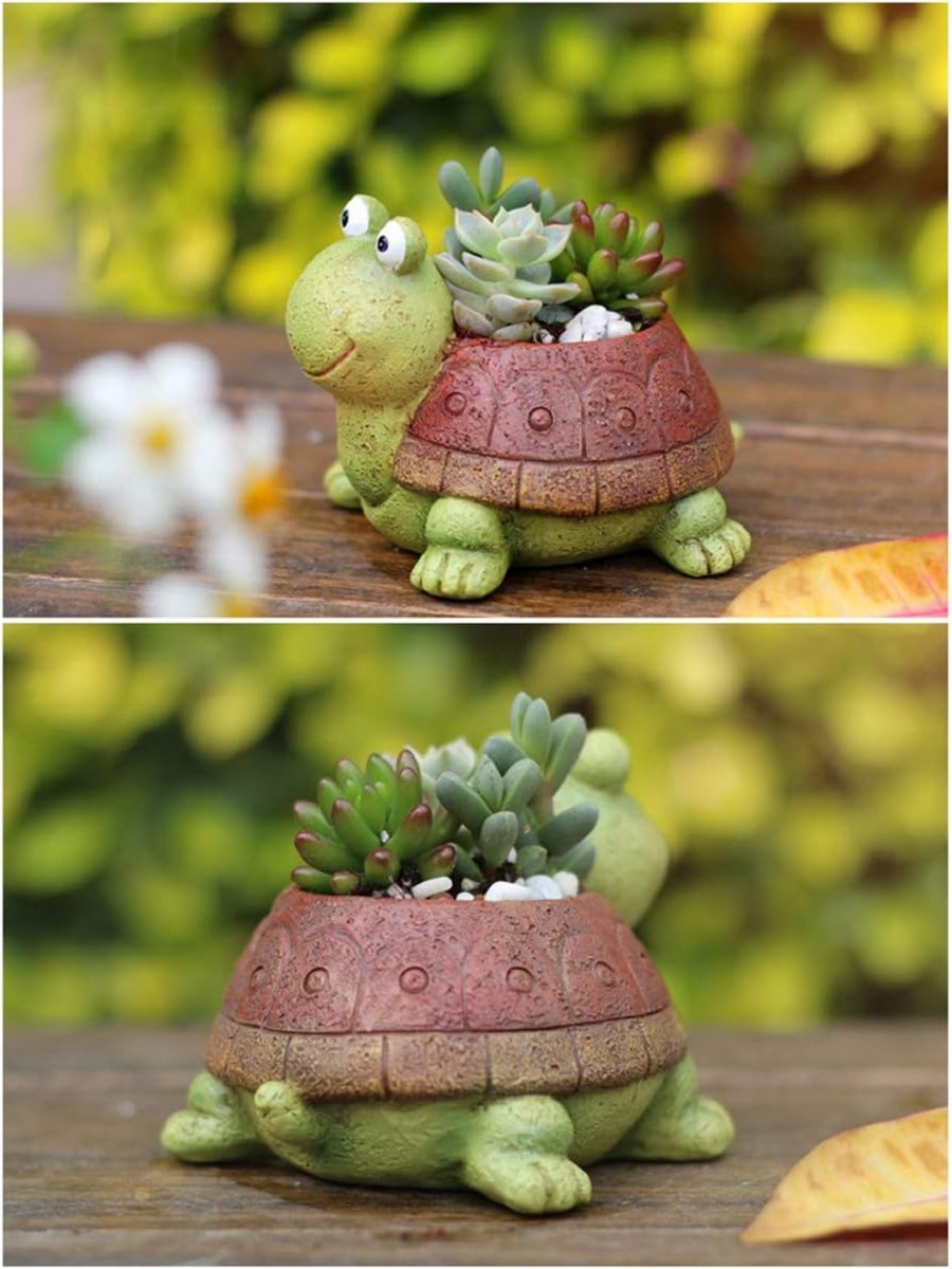 Cute Turtle Planter Succulent  - Bonsai Garden Desk 评论和价格