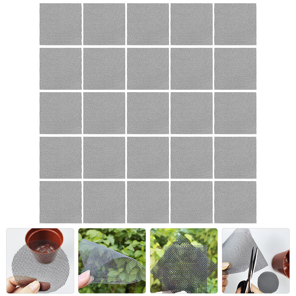50Pcs Flower Pot Hole Mesh Pad - Bonsai Garden And Cafe 评论和价格