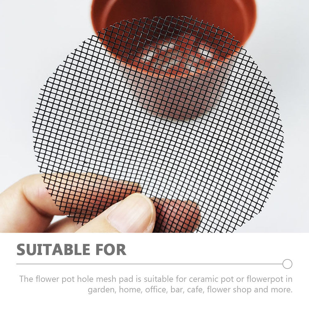 50Pcs Flower Pot Hole Mesh Pad - Bonsai Garden And Cafe 评论和价格
