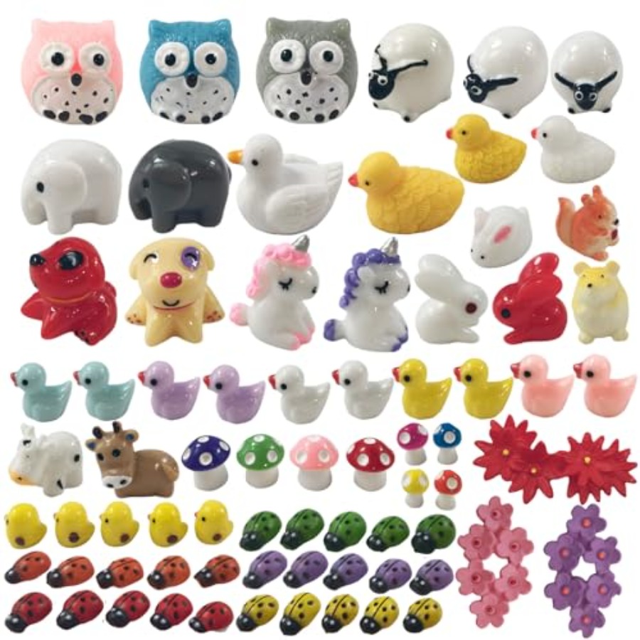 74 Pieces Mini Animals Miniatu - Japan Bonsai Garden 评论和价格