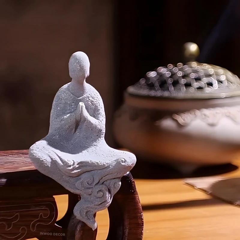 Stone Buddha Statue Little Mon - Bonsai Garden Desk 评论和价格