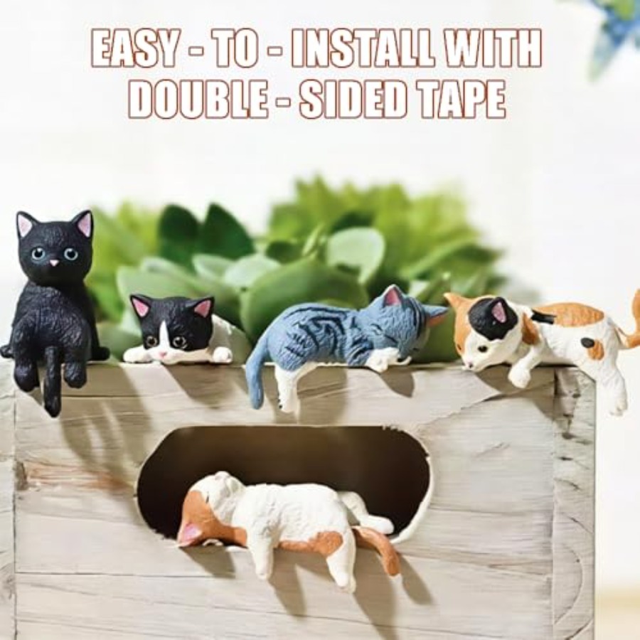 Miniature Cute Cat Figurines,  - Japan Bonsai Garden 评论和价格