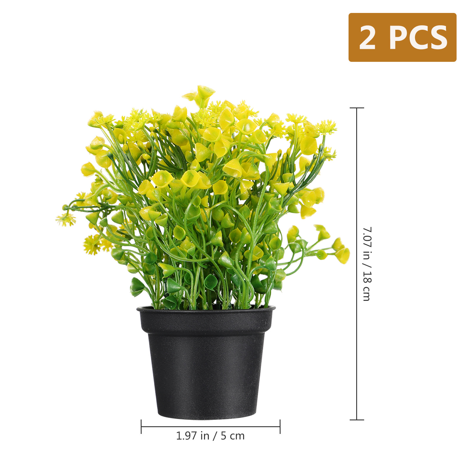 2Pcs Artificial Bell Grass Bon - Bonsai Garden And Cafe 评论和价格