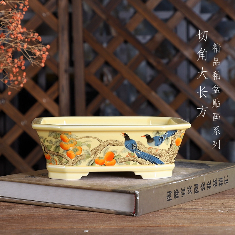 Porcelain Rectangle Bonsai Pot - Bonsai Garden Desk 评论和价格