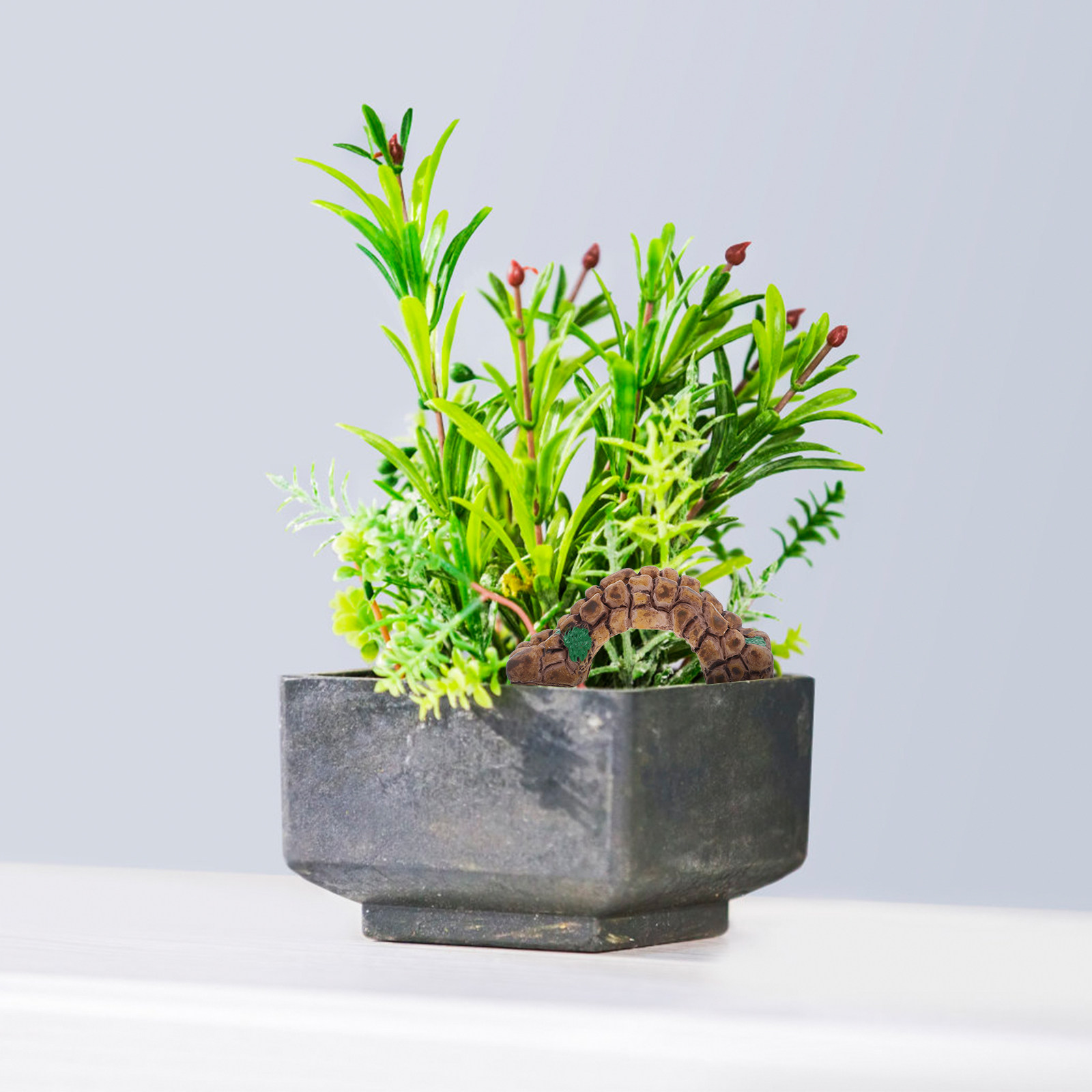 6Pcs Vintage Resin Micro Lands - Bonsai Garden Desk 评论和价格