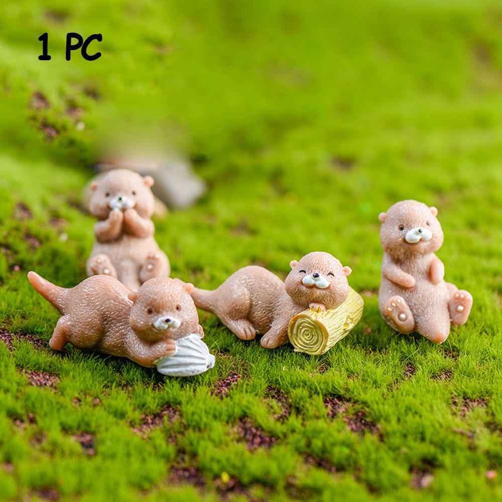 Otters Figurine Mini Home Deco - Bonsai Garden Europe 评论和价格
