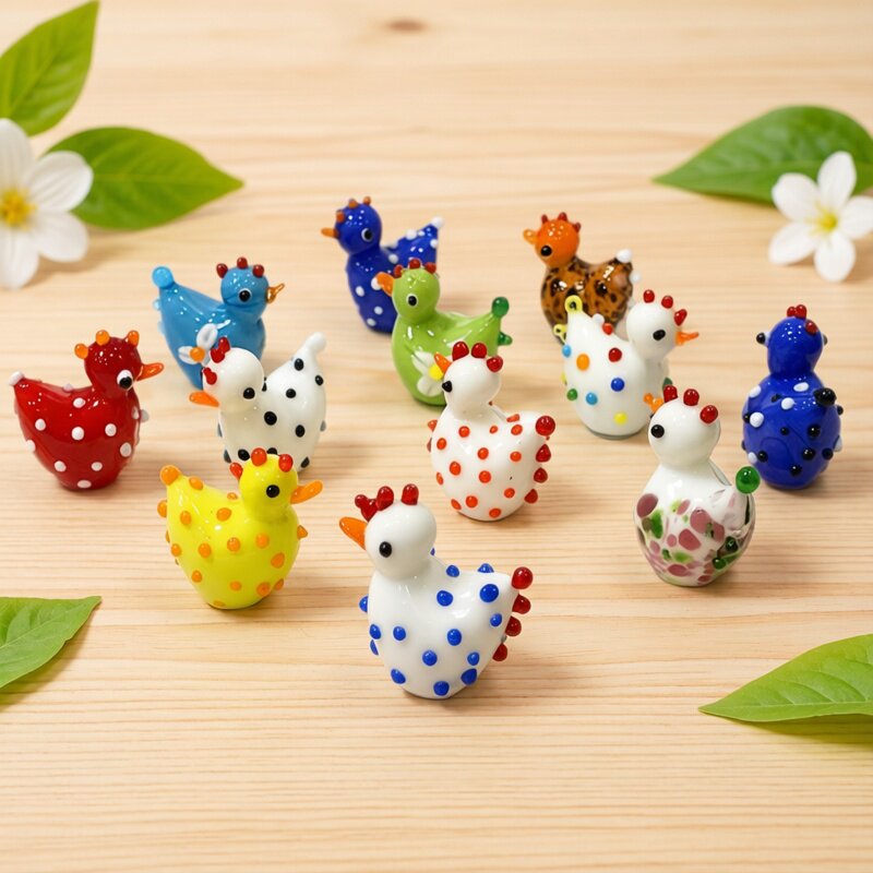 2PCS Handmade Cute Glass Chick - Japan Bonsai Garden 评论和价格