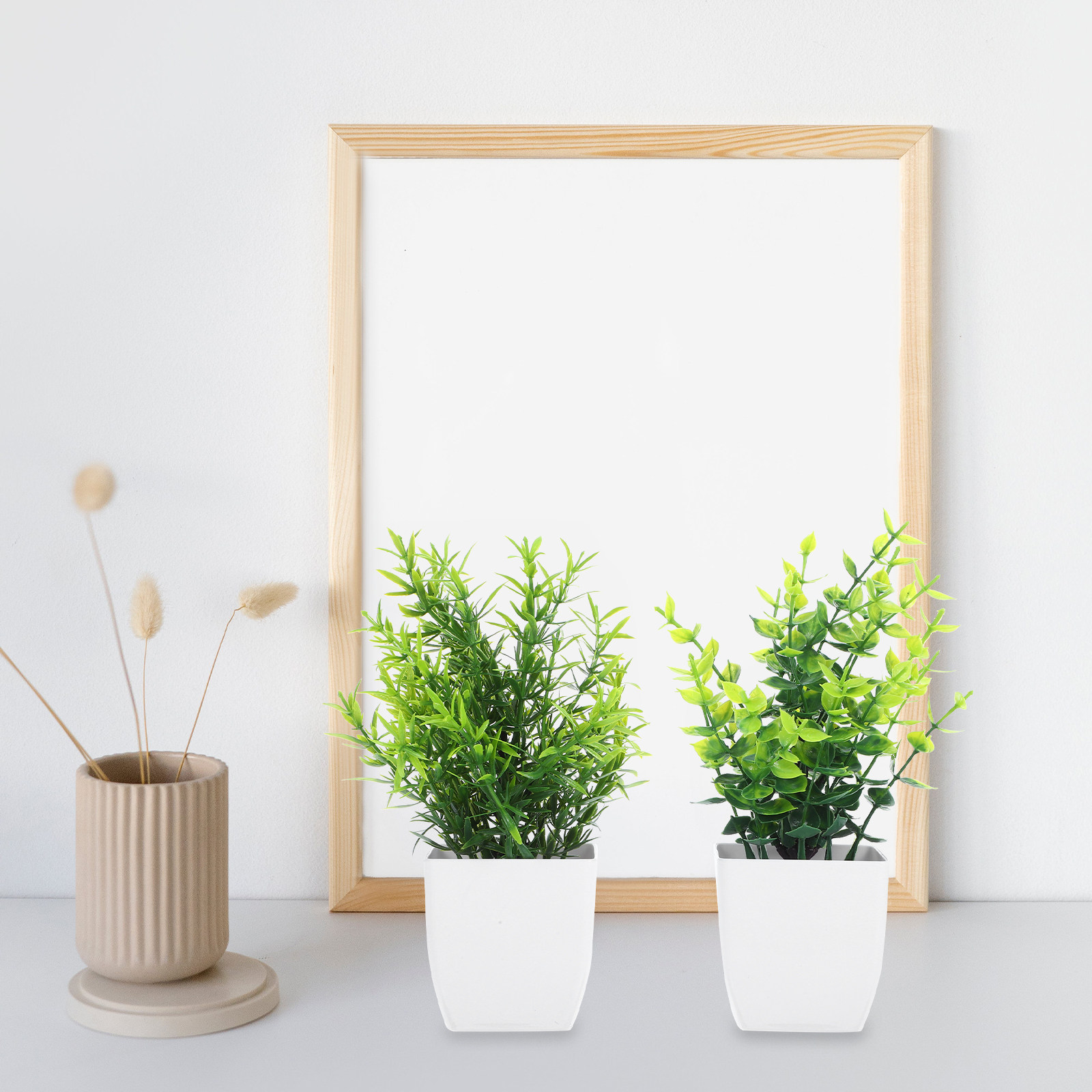4Pcs Realistic Faux Potted Pla - Bonsai Garden And Cafe 评论和价格