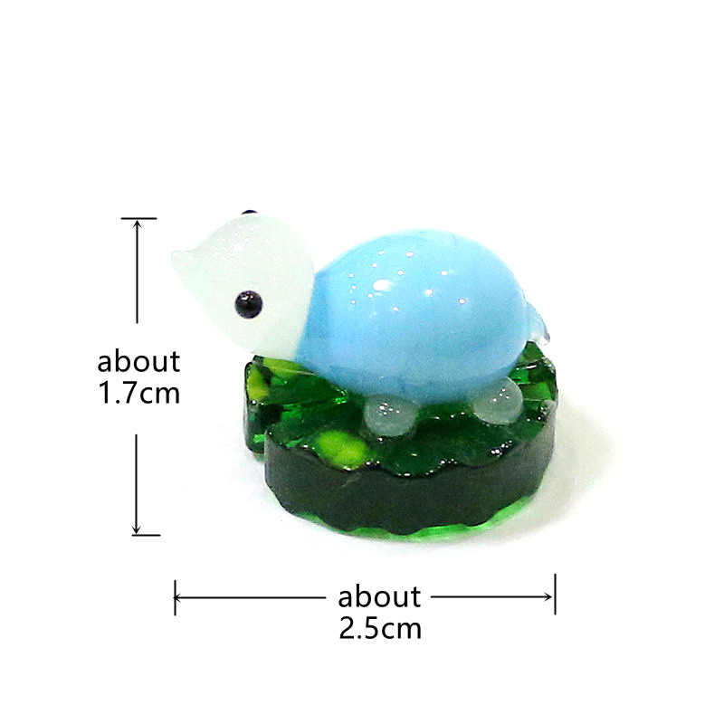 2pcs Colorful Mini Turtle Stat - Japan Bonsai Garden 评论和价格