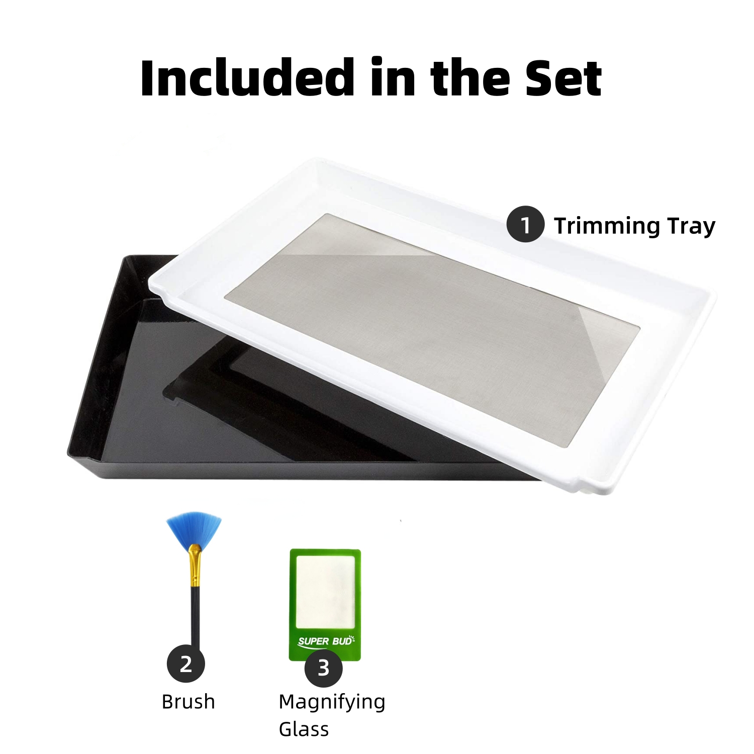 2-in-1 Trimming Tray Harvest T - Bud Scissors Fine 评论和价格