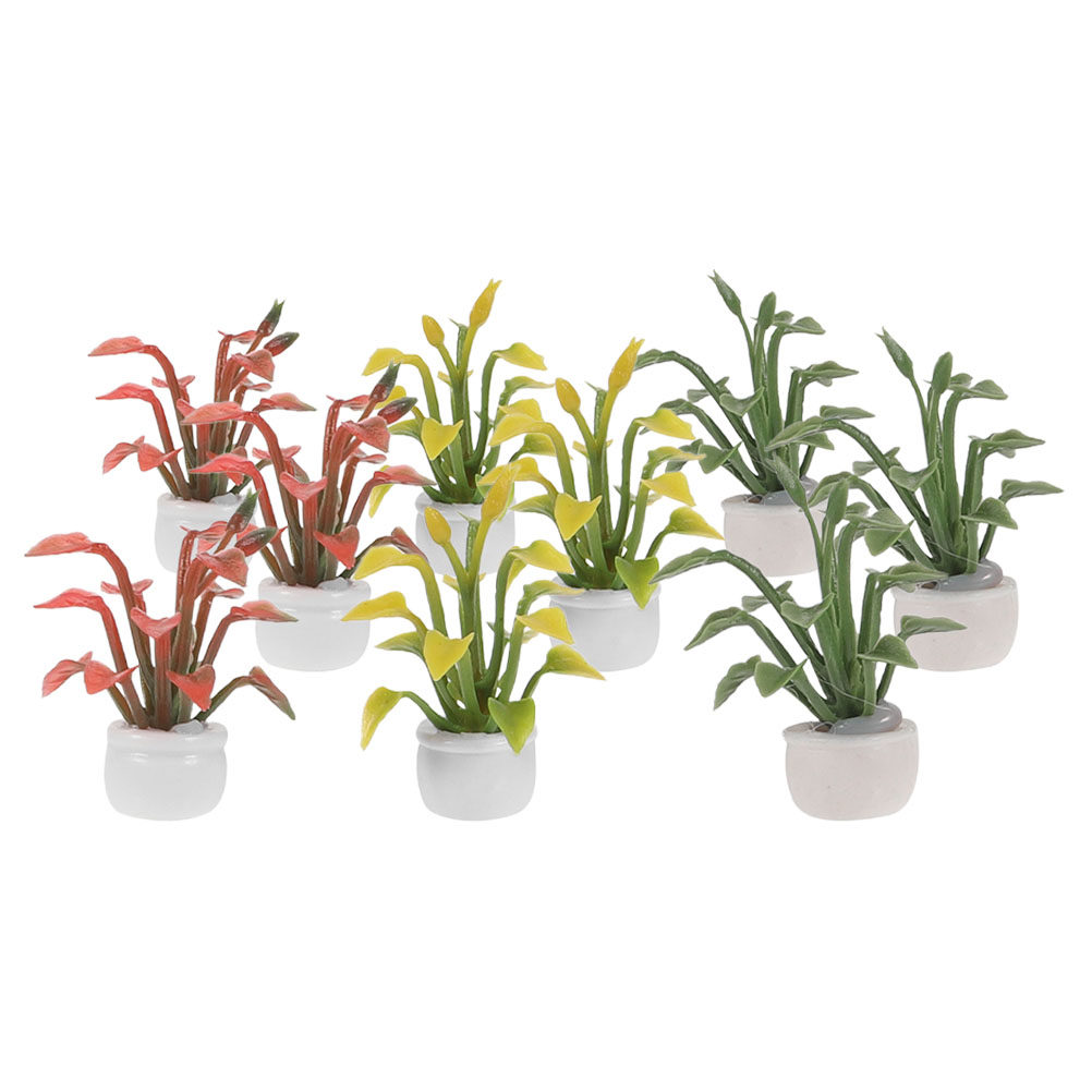 9Pcs Miniature Potted Plant Re - Bonsai Garden Desk 评论和价格