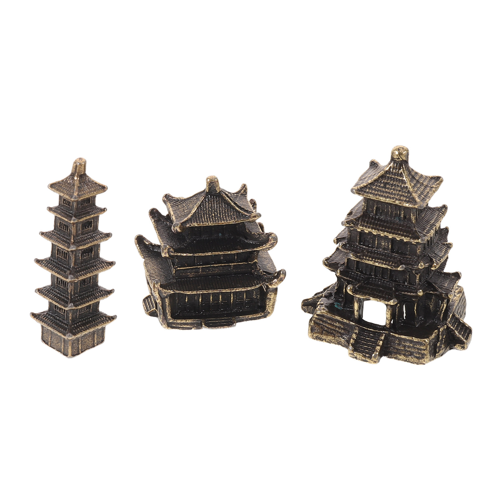 3Pcs Brass Feng Shui Pagoda St - Bonsai Garden Desk 评论和价格