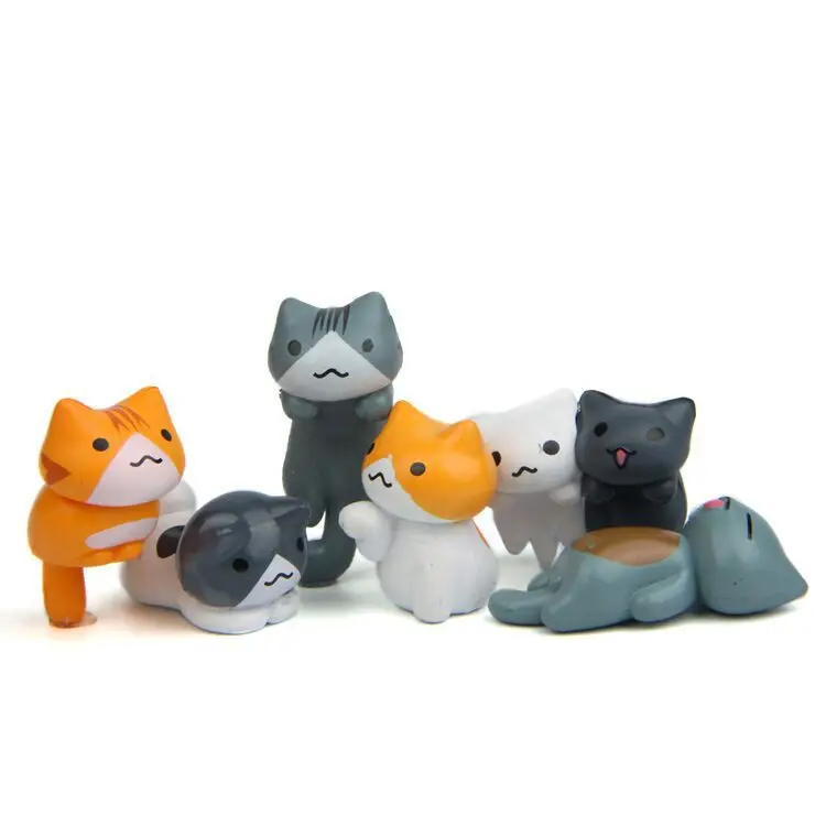 6Pcs/Set Cartoon Lucky pvc Cat - Japan Bonsai Garden 评论和价格