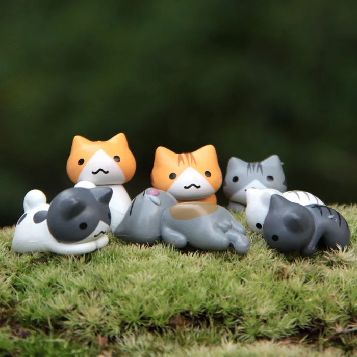 6Pcs/Set Cartoon Lucky pvc Cat - Japan Bonsai Garden 评论和价格